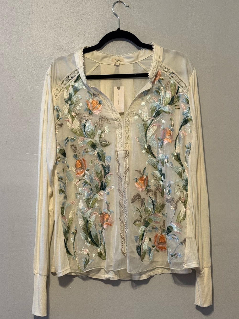 Anthropologie Tiny Hartford embroidered top XL NWT - Picture 2 of 4